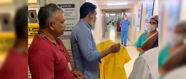Deputado vai atrás de EPIs para equipe de UTI que cuida de paciente com coronavírus