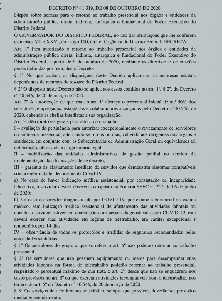 Nota de esclarecimento sobre as alterações na prática do teletrabalho