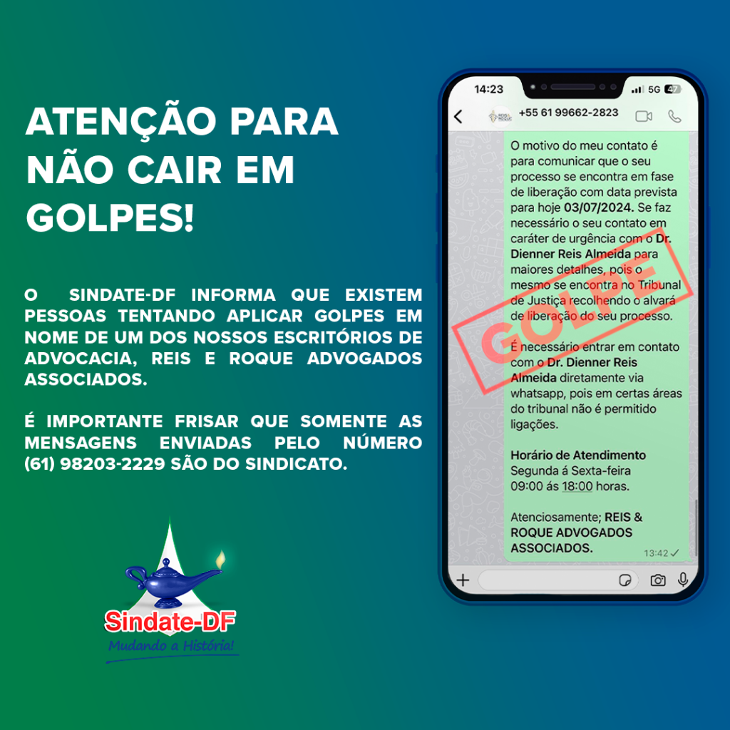 ATENÇÃO PARA NÃO CAIR EM GOLPES!
